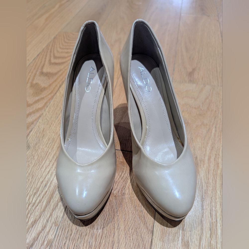 ALDO Women's Size 37 Nude Pointed-Toe High Heels